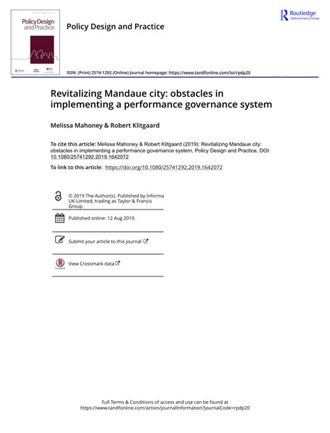 Revitalizing Mandaue city: obstacles in implementing a .